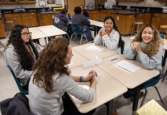 Group discussion in a classroom setting.