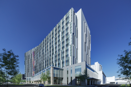 Rendering of the California Tower from Northeast approach.