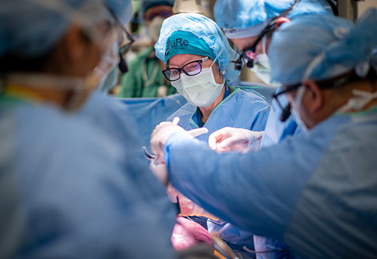 Surgeons in the operating room