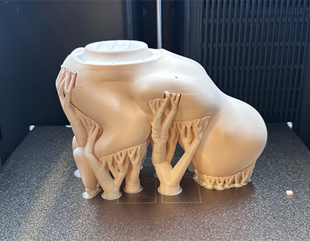 A 3D-printed prototype of a fetus.