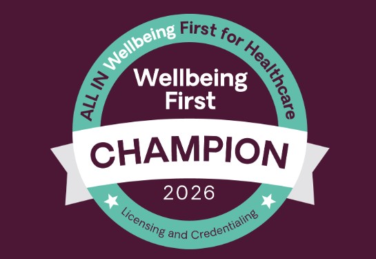 ALL IN: Wellbeing for Healthcare Award 2026 Badge