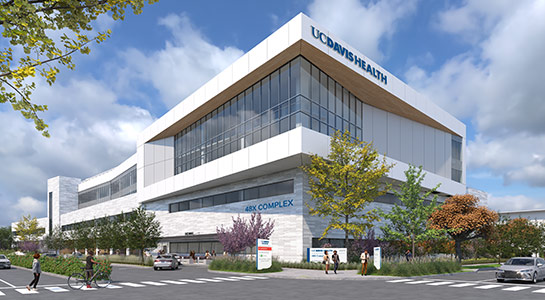 Exterior of the UC Davis Health 48X Outpatient Surgery Center at 48th and X Streets in Sacramento