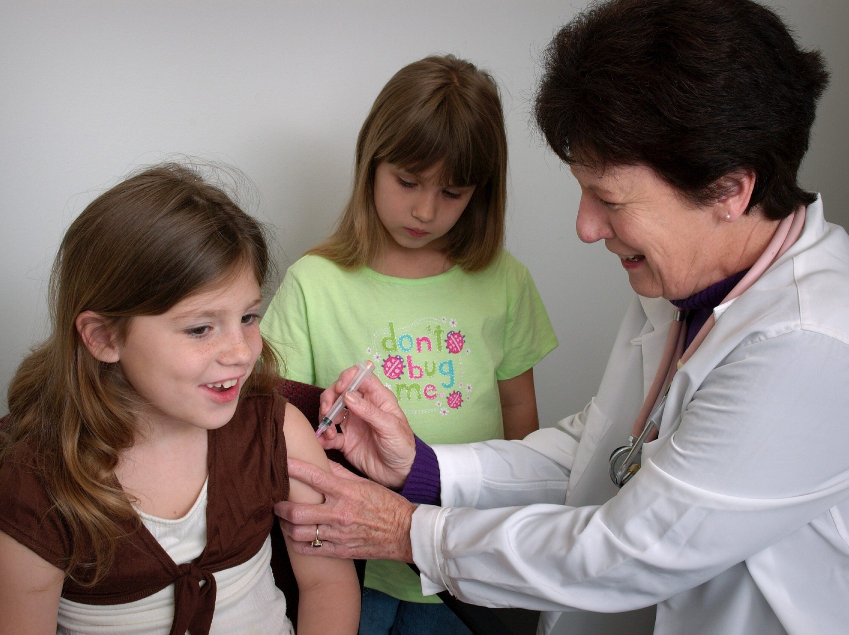 children getting a vaccine