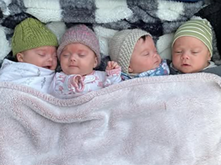 Delgado quadruplets Fern, Jane, Kit and Royal