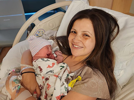 Kristin and her baby