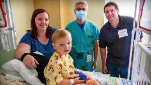 Nurses with child patient