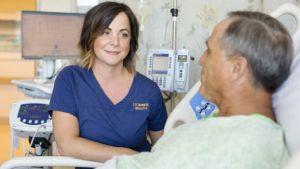 Nurse with patient