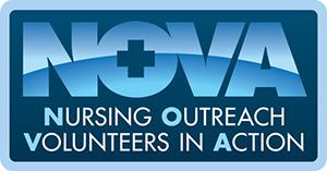 Nursing Outreach Volunteers in Action logo.