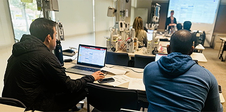 Nurses in a classroom.