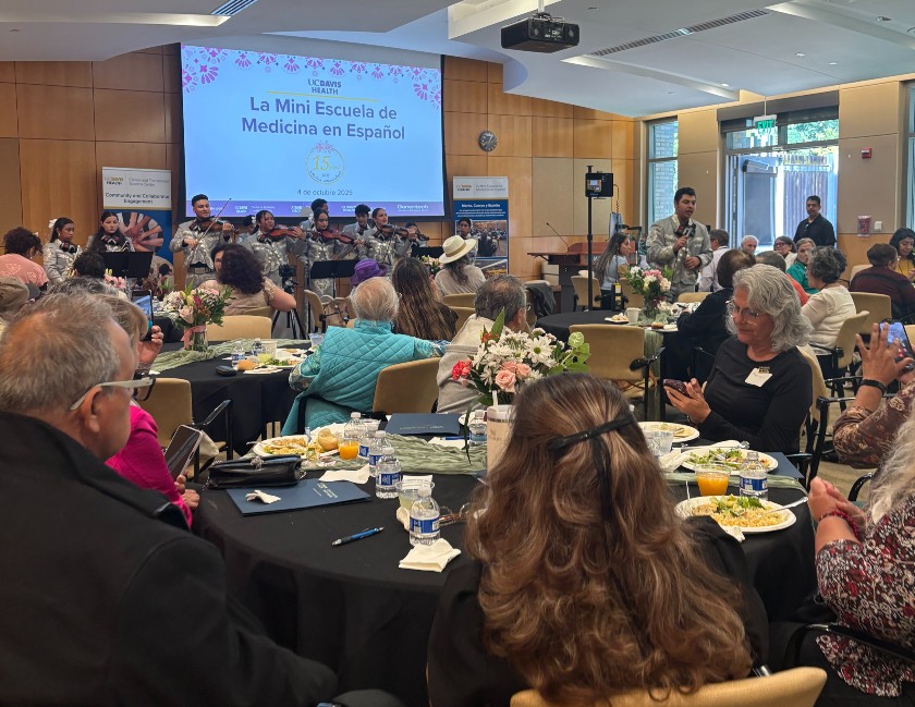 Promotional flyer for the 15th Spanish Mini Medical School and the speakers for the event