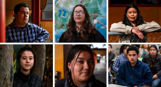 Six panel headshots of youth from the Gamedeloc group