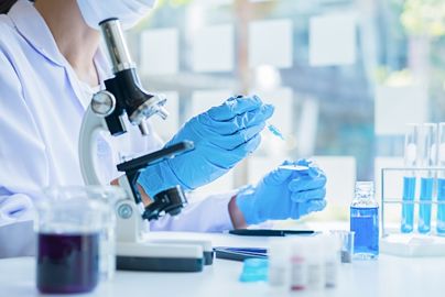 person working in a lab