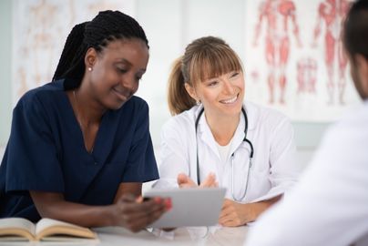 patient and doctor in clinic