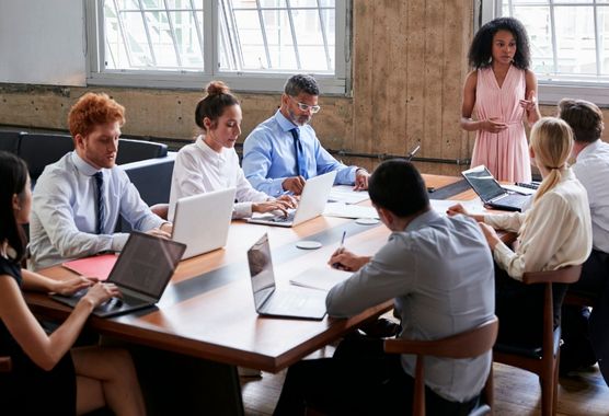 adult students in a classroom