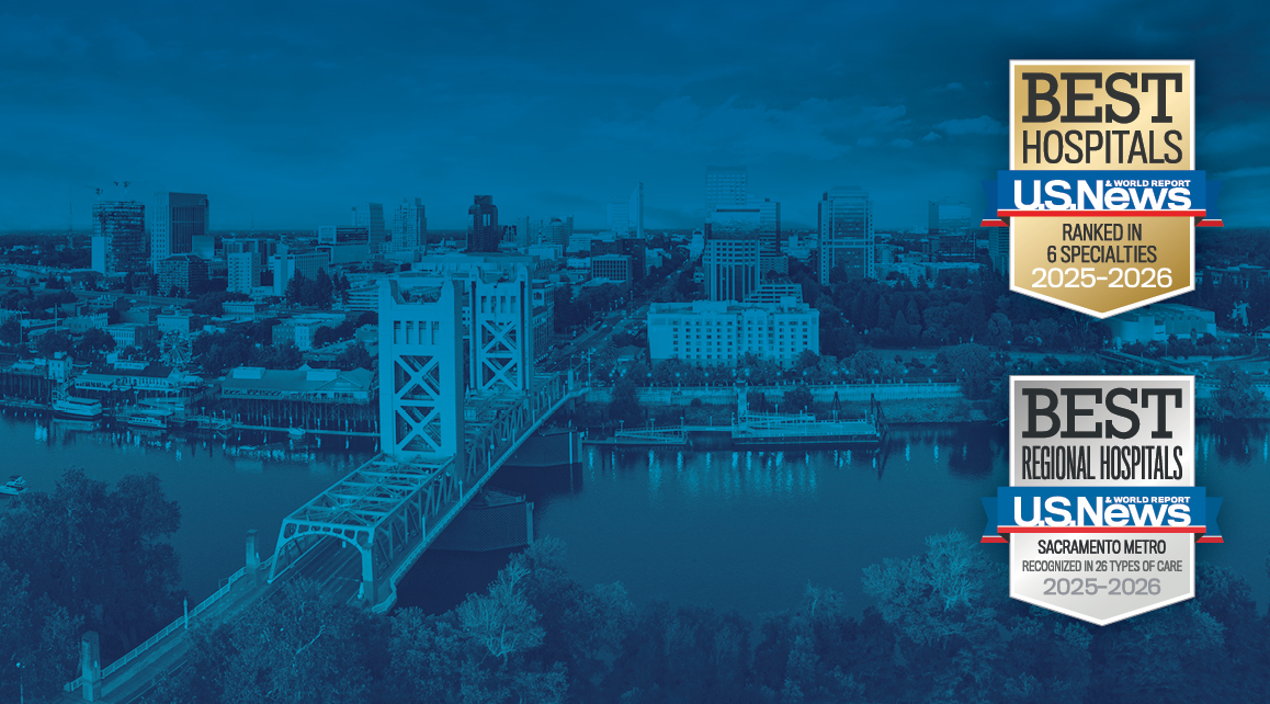 U.S. News & World Report ranked in 6 specialties 2025-2026 badge and Best regional hospitals recognized in 26 types of care 2025-2026 badge