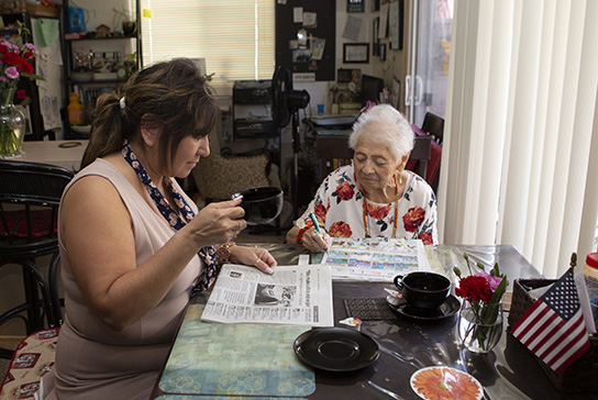 caregiver with older adult