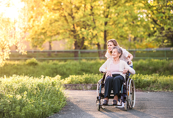 grandmother in wheelchair