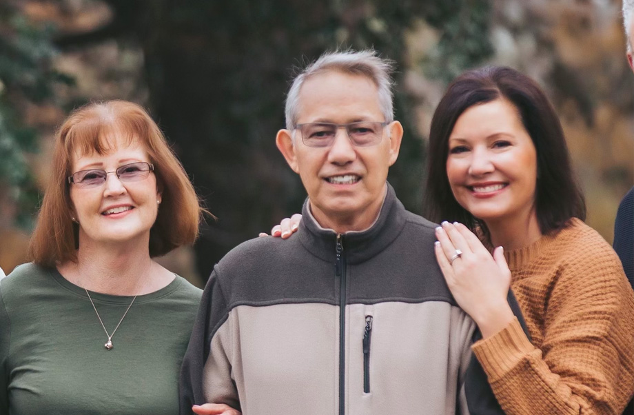 Linda Hoover, Cliff Hoover and Amber Batch stand next to each other