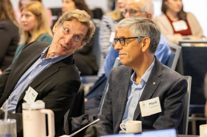 Rev PC expert committee members Richard Kravitz and Mark Henderson in discussion at the Rev PC Summit.