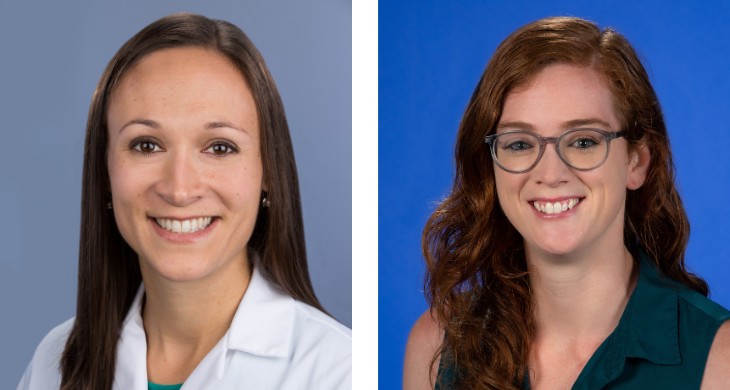 Photos of Alicia Agnoli M.D., M.P.H., M.H.S, and MK Orsulak, M.D., M.P.H., who lead the Addiction Medicine program.