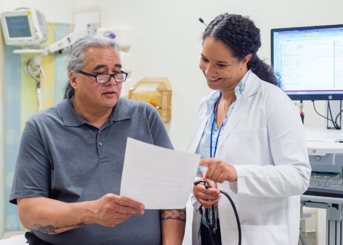 doctor talking with a patient