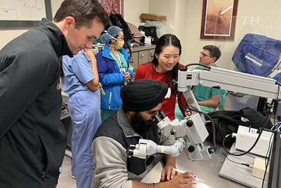 Group of doctors lab in Tschannen Eye Institute.