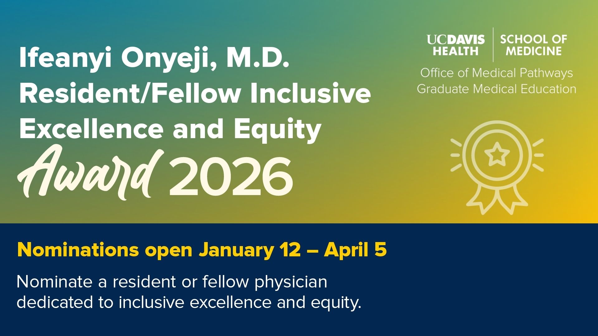 blue and yellow flyer with text