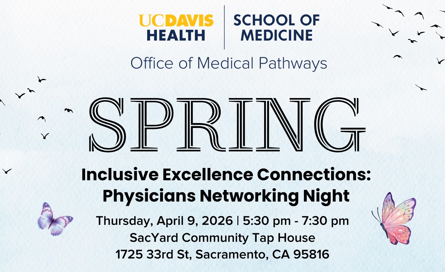 light blue and white event flyer