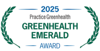 Practice Greenhealth Emerald Award badge