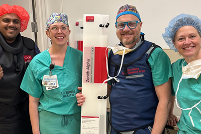 UC Davis Aortic Center Director Andrew Barleben, M.D., M.P.H., and vascular surgery team