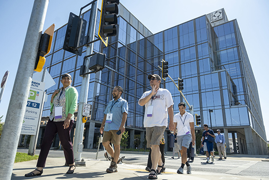 Alumni at Aggie Square.