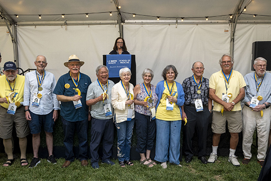 “Gorilla Pit” grads from the Class of 1974 and a Class of 1972 alumnus.
