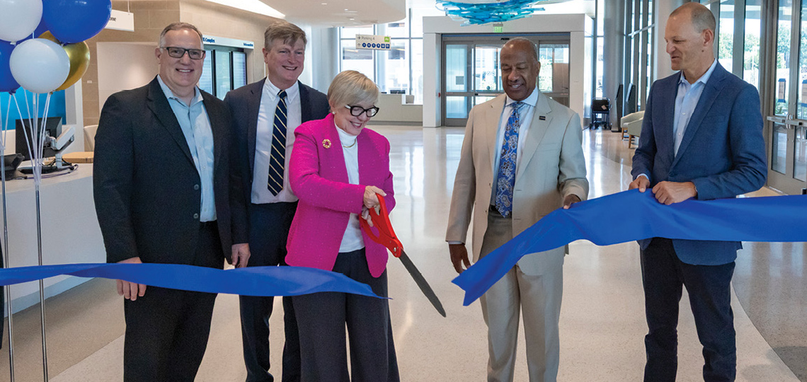 Mike Condrin, Bruce Hall, Diana Farmer, Gary May and Sacramento Mayor Kevin McCarty at the 48X grand opening.