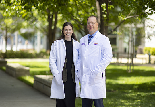 Urologic oncologists Avery Braun and Jared Whitson.