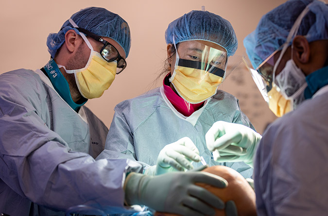 Surgery team members