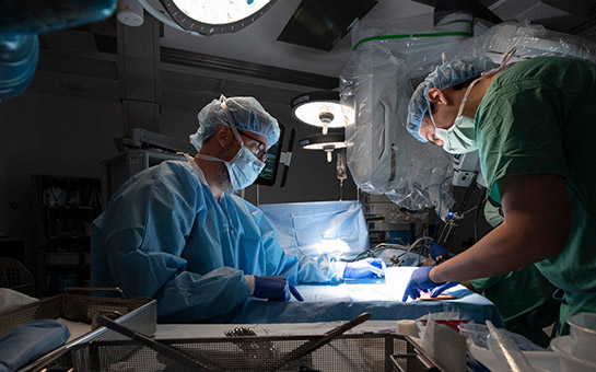 UC Davis Health Ear, Nose and Throat surgery team in the operating room.