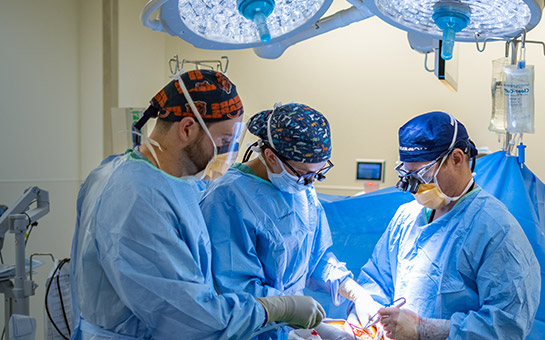 UC Davis Health gastrointestinal surgeons in the operating room.