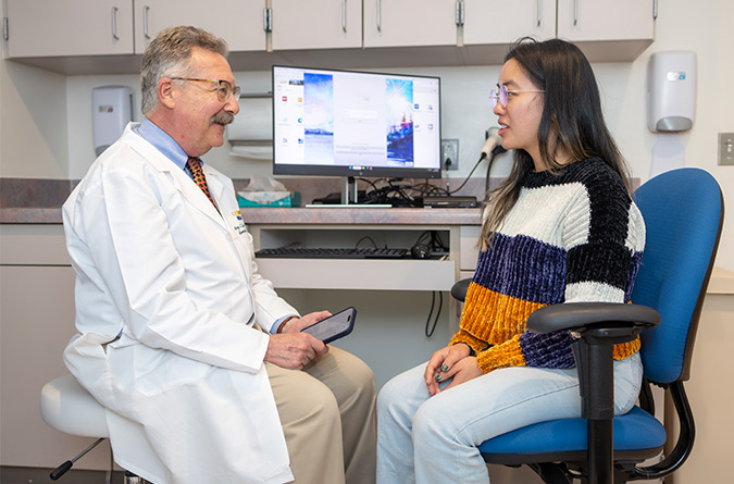 Dr. Leiserowitz and patient