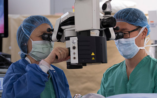 UC Davis Health ophthalmology specialists completing a procedure.