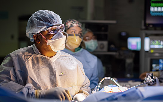 UC Davis Health thoracic surgeon during a surgery.