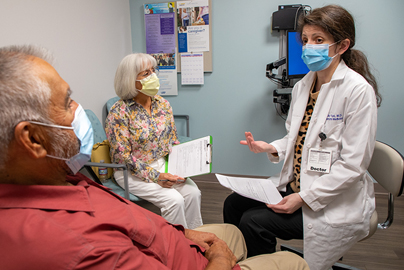 People sitting in the lobby of the Healthy Aging Clinic