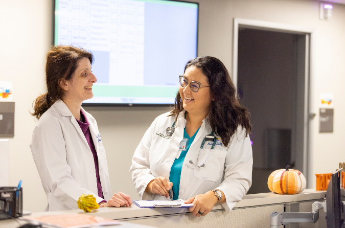 Doctors talking to patients