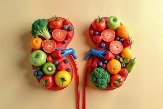 kidney models full or fruits and vegetables