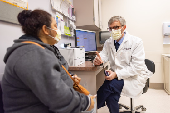 Dr. Lado meeting patient