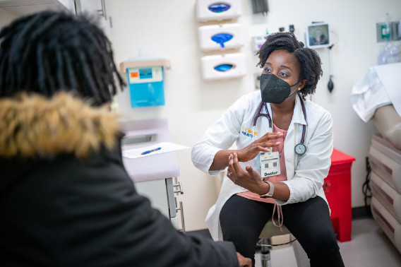 doctor and patient talking