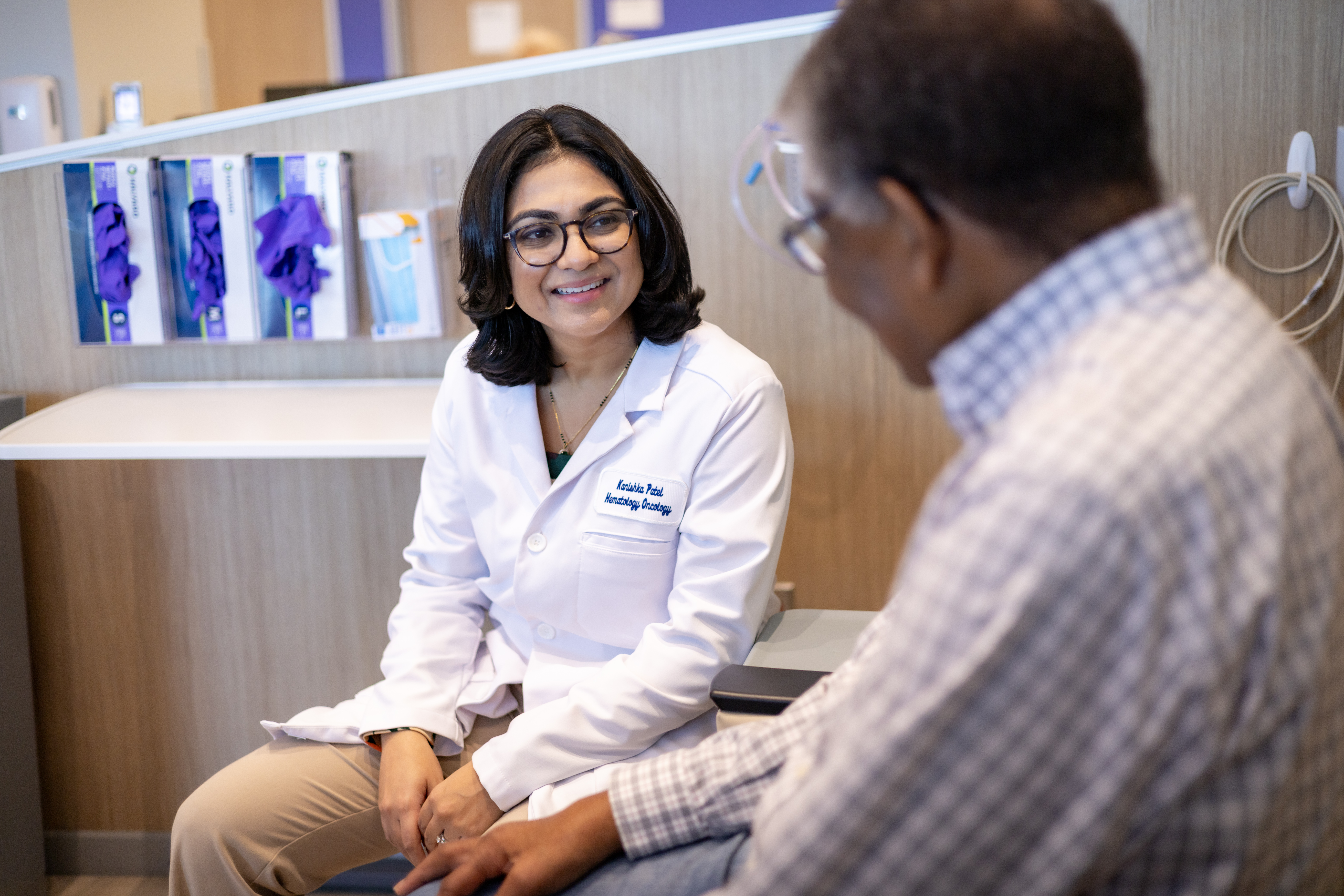 Dr. Kanishka Patel and patient