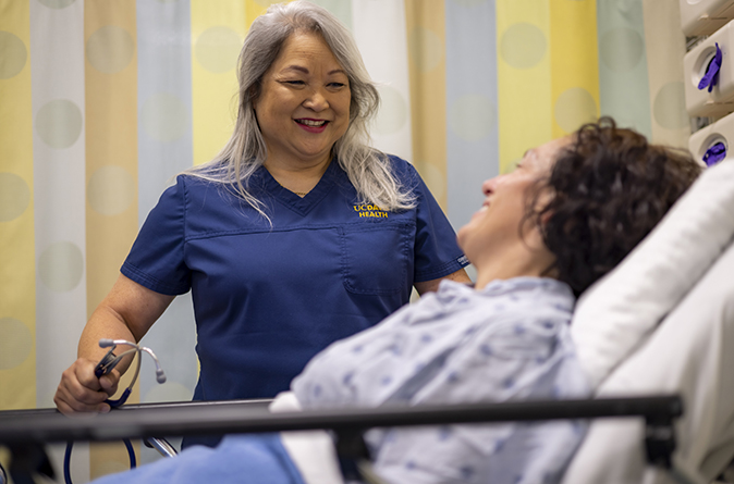 hospital patient with nurse