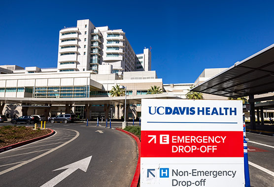 Entrance to the UC Davis Emergency department