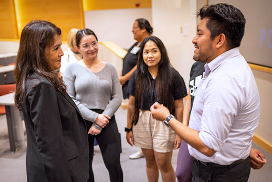 California Surgeon General Diana Ramos visited with UC Davis medical students and urged them to advance health equity in their future practices