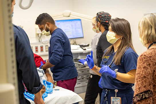 residents working in the emergency department at UC Davis